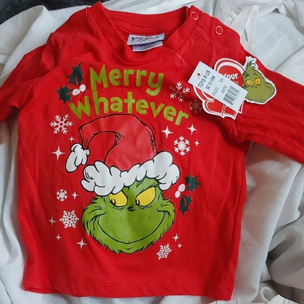 Red 'Merry Whatever' Grinch Long Sleeve Shirt